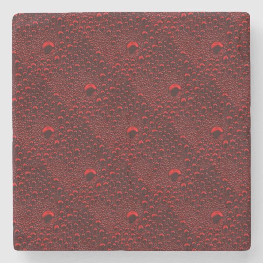 Dessous-de-verre En Pierre Baisses d'eau sur le métal Crimson (Devant)