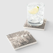 Dessous-de-verre En Pierre Balcon restaurant pittoresque, Italie (Côté)