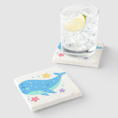 Dessous-de-verre En Pierre Baleine (Côté)