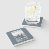 Dessous-de-verre En Pierre Baleines #1 - Seattle, Washington d'orque (Côté)