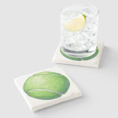 Dessous-de-verre En Pierre Ball de tennis (Côté)