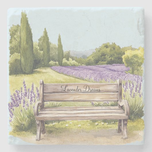 Dessous-de-verre En Pierre Banc Lavender Dreams (Devant)