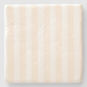 Dessous-de-verre En Pierre Bande de bonbons beige et blanche