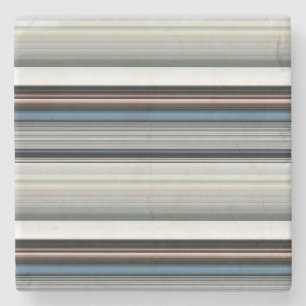 Dessous-de-verre En Pierre Bandes blanches gris mignonnes