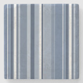 Dessous-de-verre En Pierre Bandes Bleues et blanches (Devant)