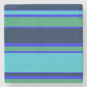 Dessous-de-verre En Pierre Bandes bleues et vertes