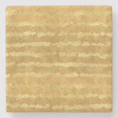 Dessous-de-verre En Pierre Bandes brillantes d'or (Devant)