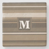 Dessous-de-verre En Pierre Bandes Brown (Devant)