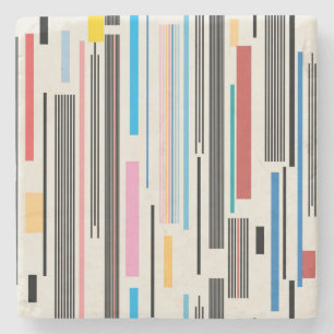 Dessous-de-verre En Pierre Bandes colorées : Mélange Motif graphique