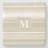 Dessous-de-verre En Pierre Bandes de grès monogramme (Devant)