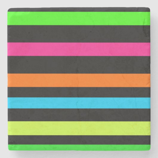 Dessous-de-verre En Pierre Bandes de néon (Devant)