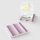 Dessous-de-verre En Pierre Bandes d'ombre prune violette (Côté)