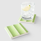 Dessous-de-verre En Pierre Bandes d'ombre vert citron (Côté)