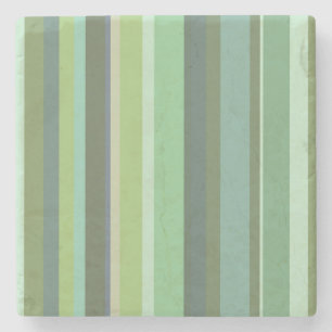 Dessous-de-verre En Pierre Bandes horizontales vert olive