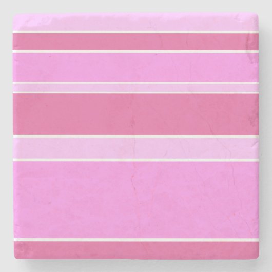 Dessous-de-verre En Pierre Bandes roses (Devant)