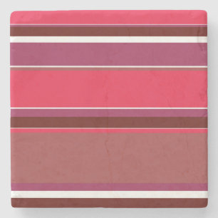 Dessous-de-verre En Pierre Bandes rouges