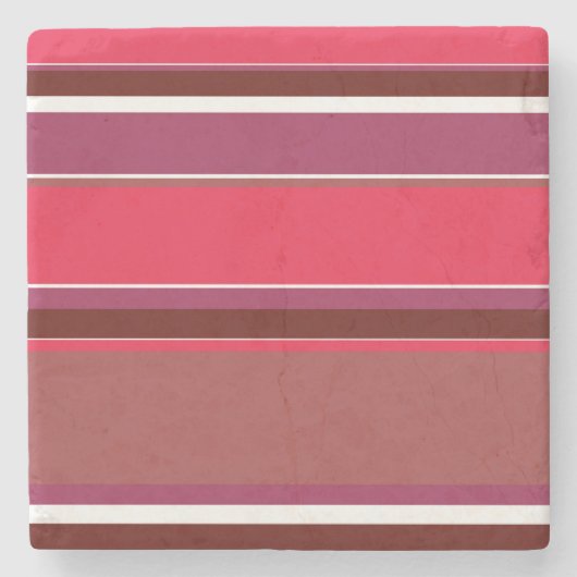 Dessous-de-verre En Pierre Bandes rouges (Devant)