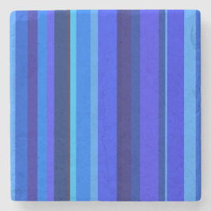 Dessous-de-verre En Pierre Bandes verticales bleues