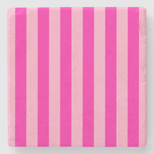 Dessous-de-verre En Pierre Bandes verticales rose chaud