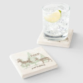 Dessous-de-verre En Pierre Bang ! C'Est Juste Du Raisonnement ! Humour de cha (Côté)