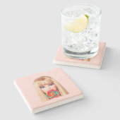 Dessous-de-verre En Pierre Barb Stone Coaster (Côté)