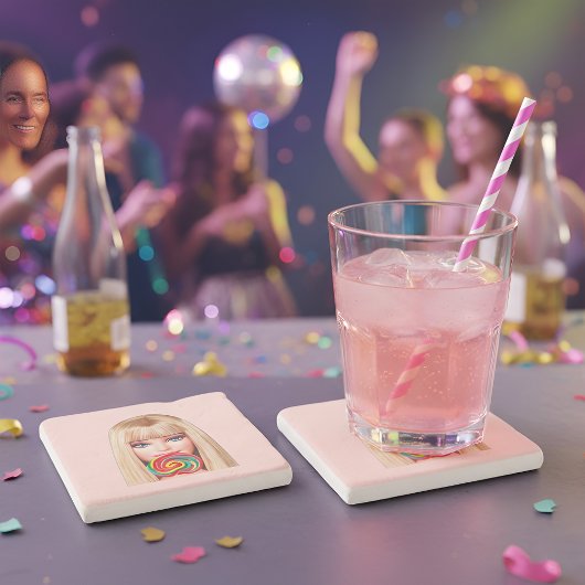 Dessous-de-verre En Pierre Barb Stone Coaster