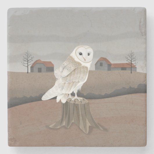 Dessous-de-verre En Pierre Barn Owl (Devant)