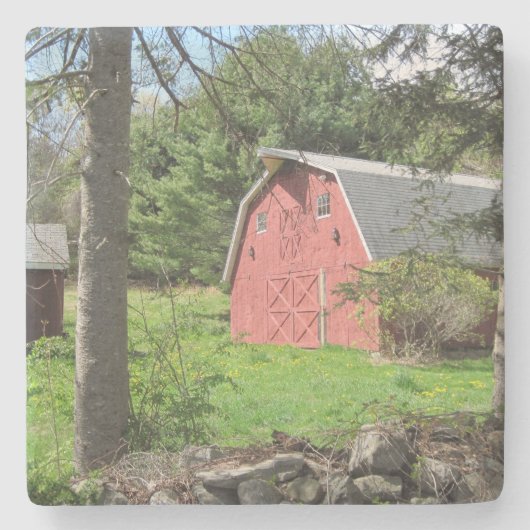 Dessous-de-verre En Pierre Barn rouge rustic (Devant)