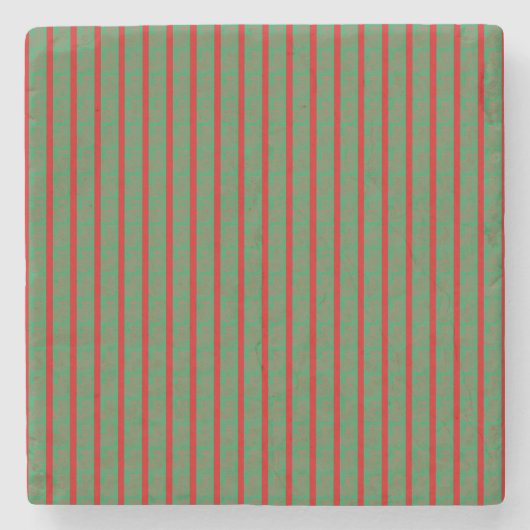 Dessous-de-verre En Pierre Bas de Noël rouge vert (Devant)