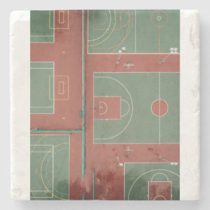 Dessous-de-verre En Pierre Basket-ball 110