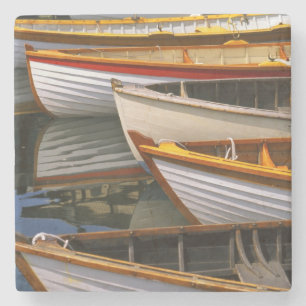 Dessous-de-verre En Pierre Bateaux de couleur vive au Wooden Boat Center