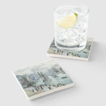 Bateaux de pêche Claude Monet quittant le port