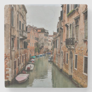 Dessous-de-verre En Pierre Bâtiments le long des canaux de Venise