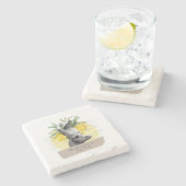 Dessous-de-verre En Pierre "Be present in the now" coaster (Côté)