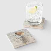 Dessous-de-verre En Pierre Beach Bird Photo Stone Coaster (Côté)