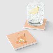 Dessous-de-verre En Pierre Bear Stone Coaster (Côté)