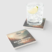 Dessous-de-verre En Pierre Beartooth Highway Montana Aigle Wyoming (Côté)