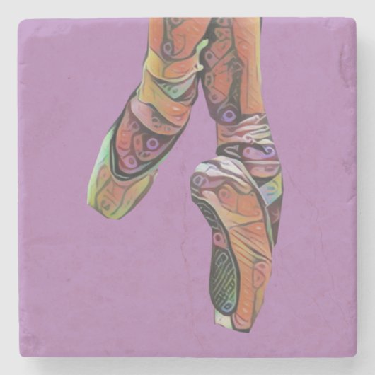 Dessous-de-verre En Pierre Beau Ballet Pointe Chaussures Dessous de verre en  (Devant)