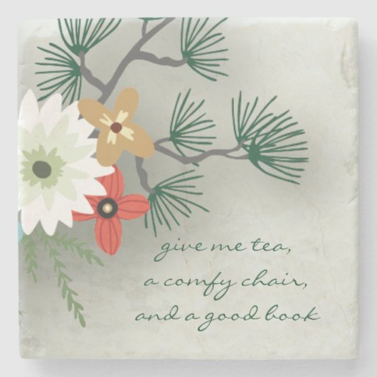 Dessous-de-verre En Pierre Beau boug de thé floral (Devant)