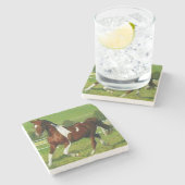 Dessous-de-verre En Pierre Beau Cheval (Côté)