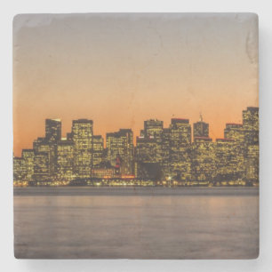 Dessous-de-verre En Pierre Beau coucher du soleil à San Francisco