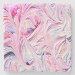 Dessous-de-verre En Pierre Beau et coloré liquide Marshmallow