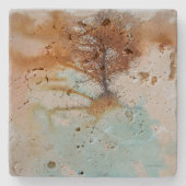 Dessous-de-verre En Pierre Beau Paysage Arbre Art (Devant)