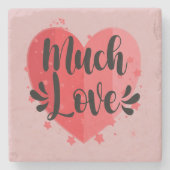 Dessous-de-verre En Pierre Beaucoup d'amour, grand coeur (Devant)