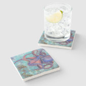 Dessous-de-verre En Pierre Beauté dans huit - dessous de verre de poulpe (Côté)