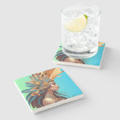 DESSOUS-DE-VERRE EN PIERRE BEAUTÉ NATIVE #1 (Côté)