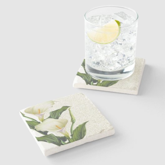 Dessous-de-verre En Pierre Beautiful Calla (Côté)