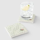 Dessous-de-verre En Pierre Beautiful Garden Ladybug (Côté)