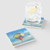 Dessous-de-verre En Pierre Beaux Ballons à air chaud (Côté)