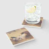 Dessous-de-verre En Pierre Bébé dans un lit bébé pendant une inondation (par  (Côté)